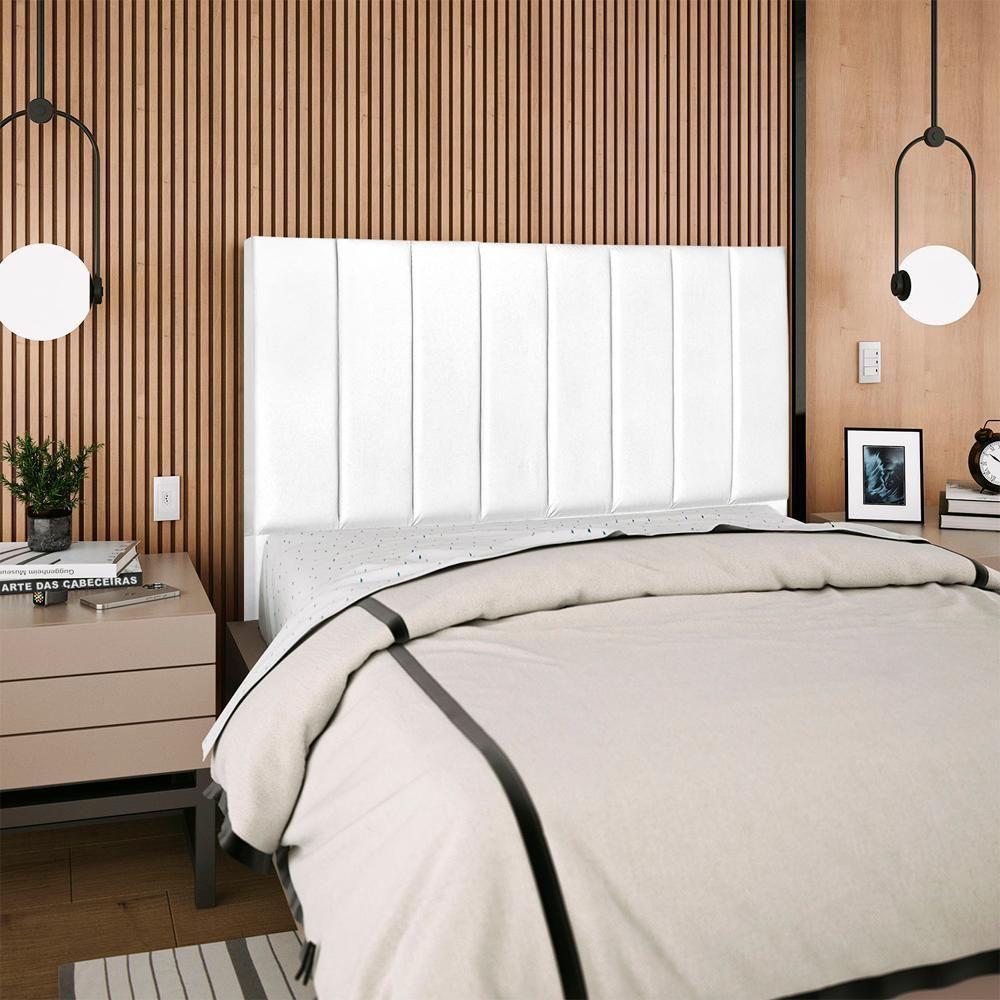 Cabeceira Queen 160 Cm Com Frame Carla Corino Branco Artte Branco - 7
