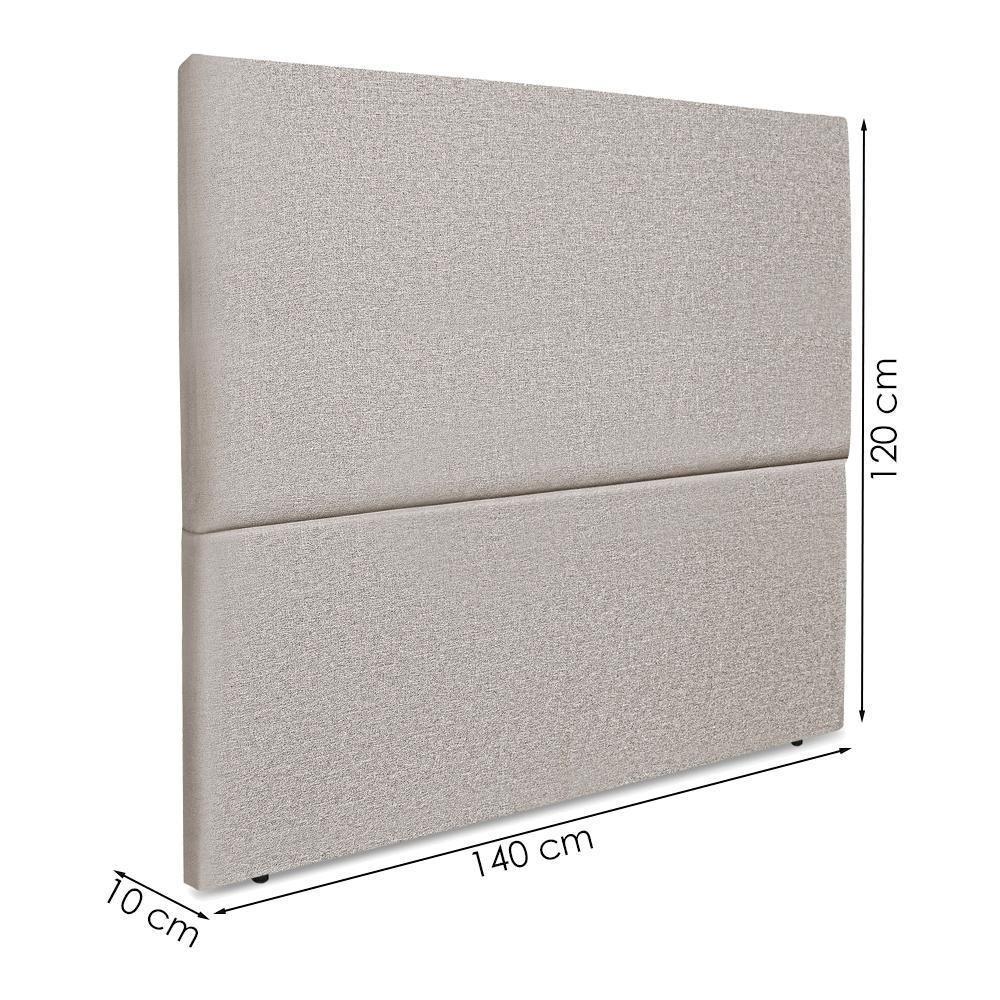 Cabeceira Casal 140 Cm Com Frame Luna Linho Cinza Artte Cinza - 3
