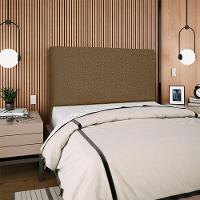 Cabeceira Casal 140 Cm Com Frame Luna Linho Marrom Artte Marrom - 8