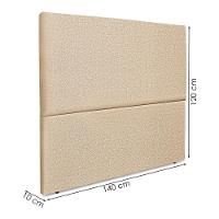 Cabeceira Casal 140 Cm Com Frame Luna Linho Bege Artte Bege - 3