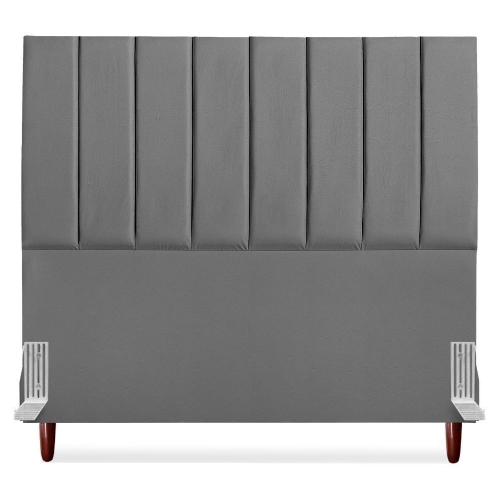 Cabeceira Queen 160 Cm Com Frame Carla Corino Cinza Artte Cinza - 5