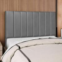 Cabeceira Queen 160 Cm Com Frame Carla Corino Cinza Artte Cinza - 2