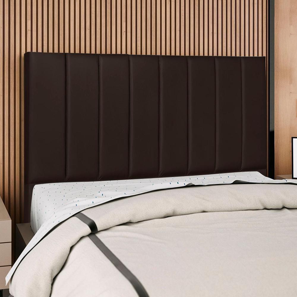 Cabeceira Casal 140 Cm Com Frame Carla Corino Marrom Artte Marrom - 2