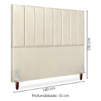 Cabeceira Queen 160 Cm Com Frame Carla Corino Bege Artte Bege - 3