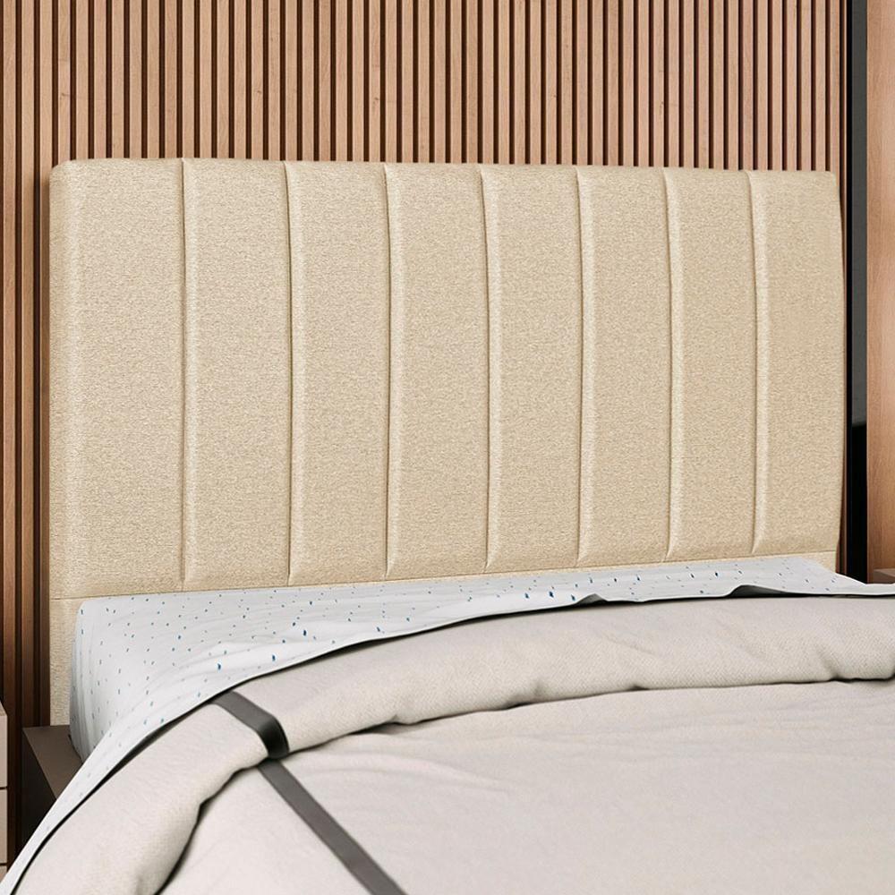 Cabeceira Casal 140 Cm Com Frame Dalia Linho Bege Artte Bege - 2