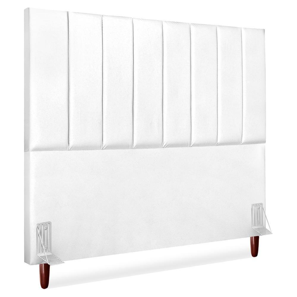 Cabeceira Casal 140 Cm Com Frame Carla Corino Branco Artte Branco - 1