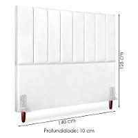 Cabeceira Casal 140 Cm Com Frame Carla Corino Branco Artte Branco - 3