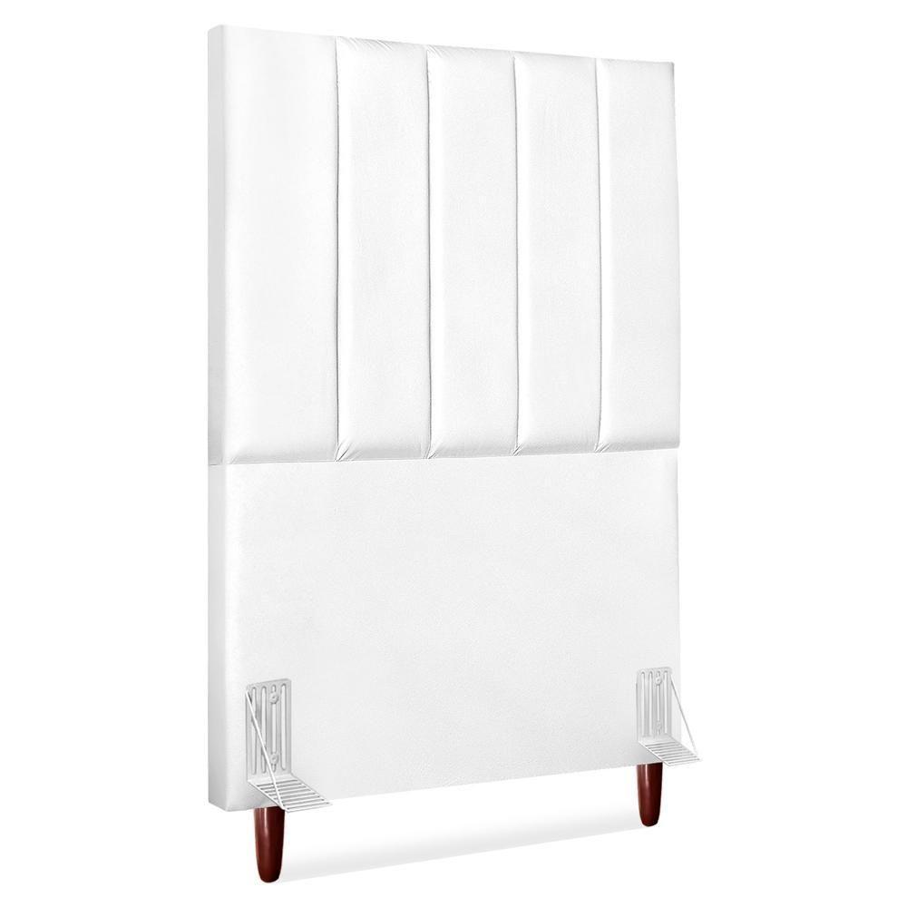 Cabeceira Solteiro 100 Cm Com Frame Carla Corino Branco Artte Branco - 1