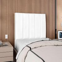 Cabeceira Solteiro 100 Cm Com Frame Carla Corino Branco Artte Branco - 2