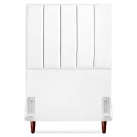 Cabeceira Solteiro 100 Cm Com Frame Carla Corino Branco Artte Branco - 5