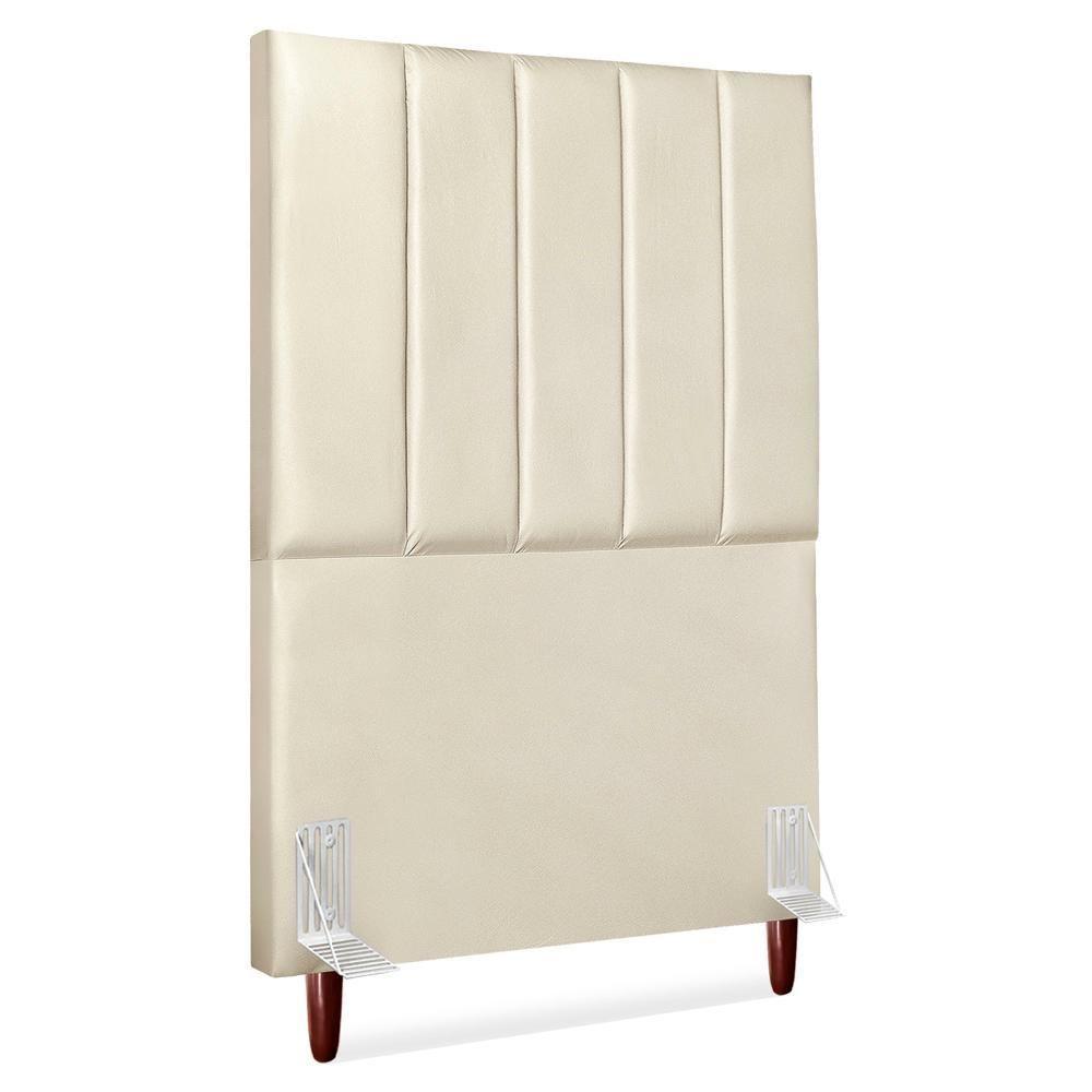 Cabeceira Solteiro 100 Cm Com Frame Carla Corino Bege Artte Bege - 1