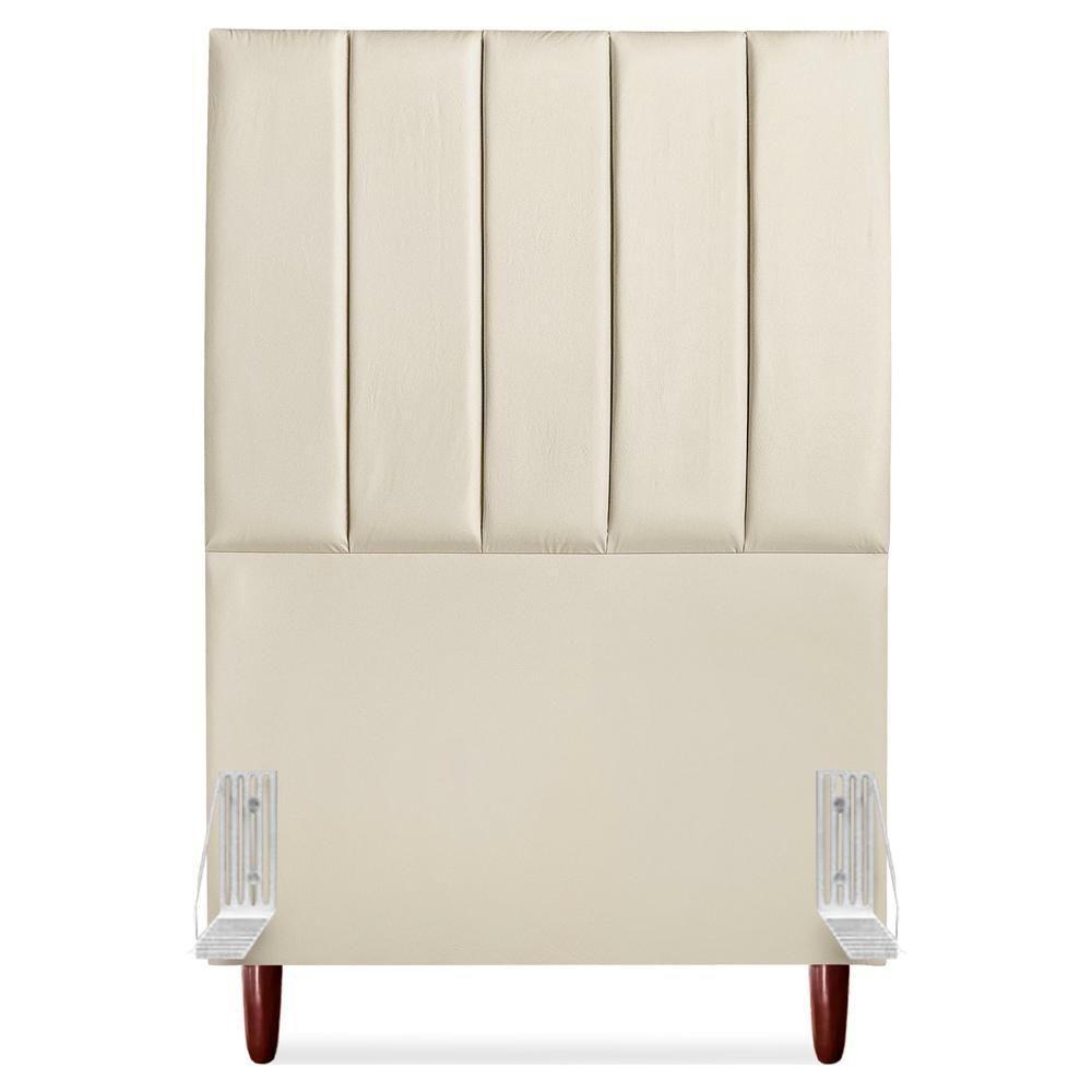 Cabeceira Solteiro 100 Cm Com Frame Carla Corino Bege Artte Bege - 5