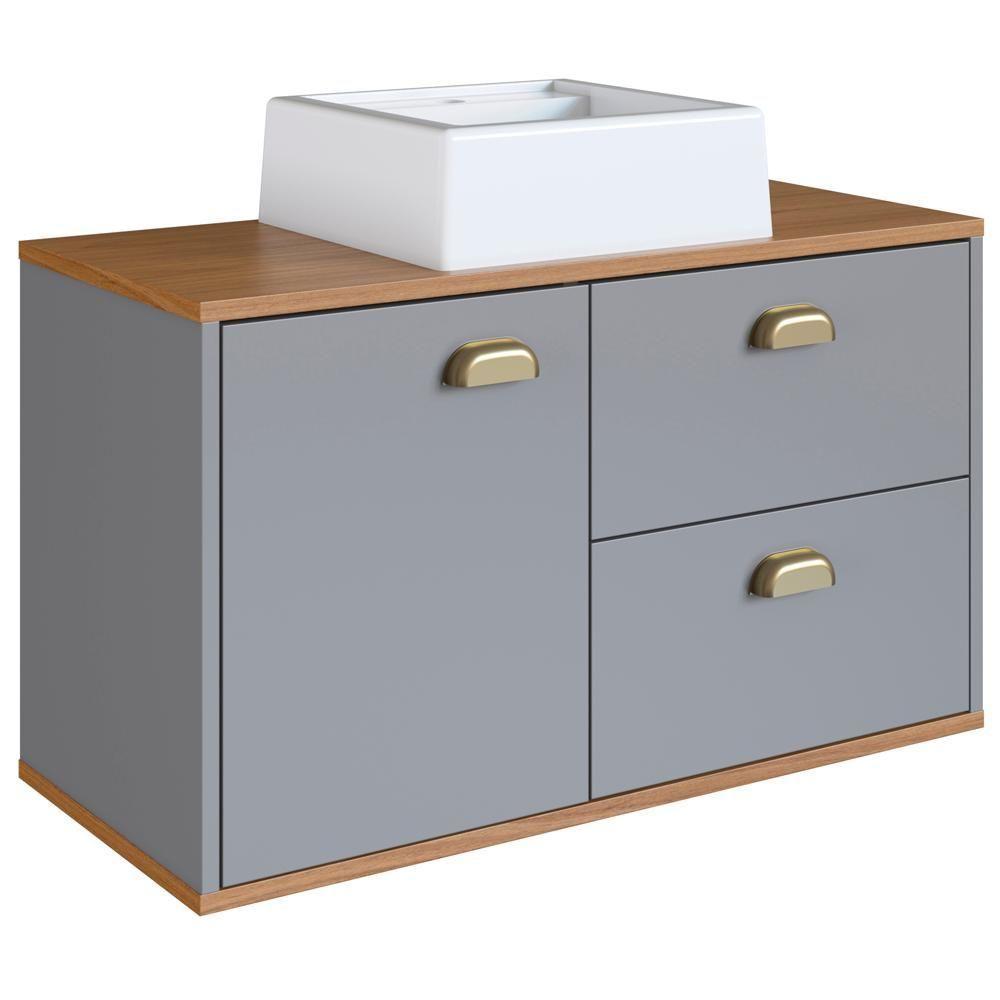 Gabinete Suspenso 80 Cm Mdf Cuba Branca Livia Freijo Urbi Faem Freijo Urbi - 1