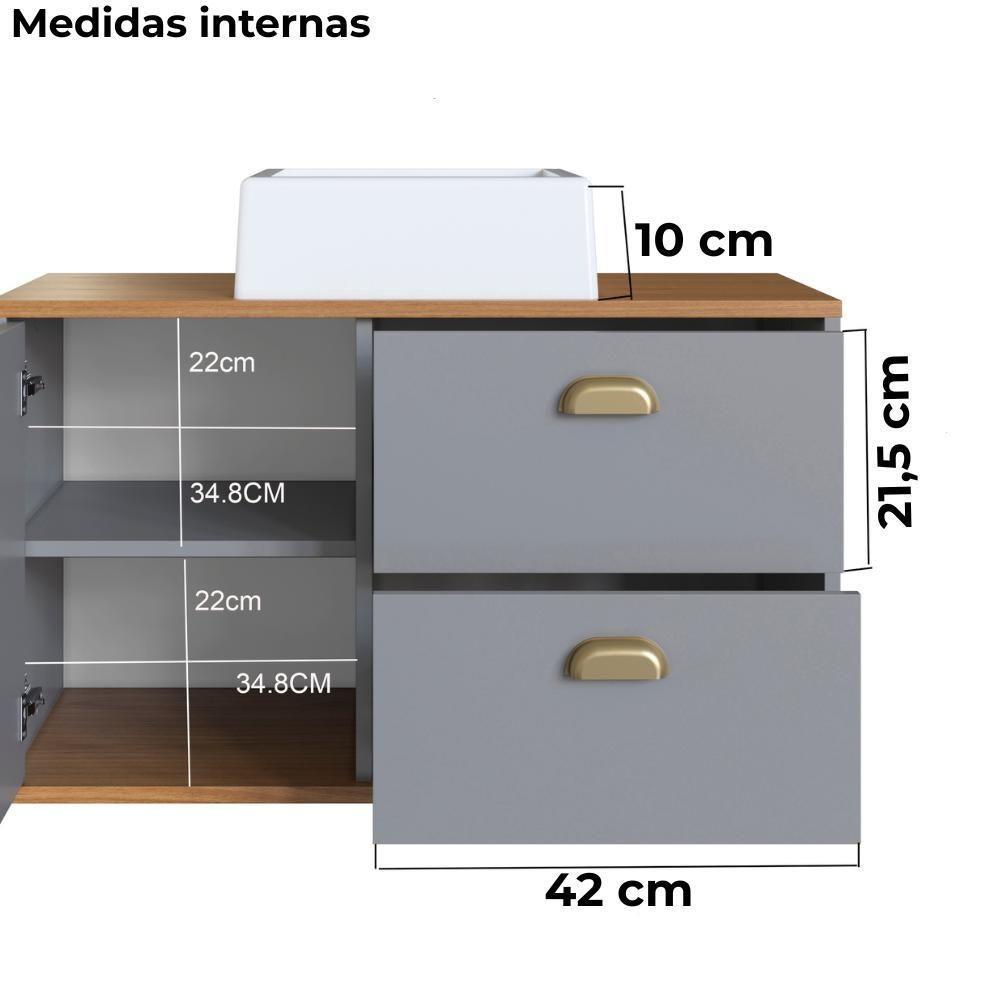 Gabinete Suspenso 80 Cm Mdf Cuba Branca Livia Freijo Urbi Faem Freijo Urbi - 4