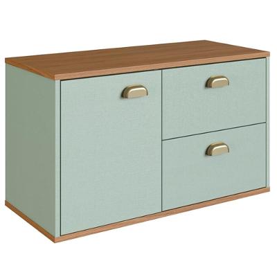 Gabinete Suspenso 01 Porta 2 Gavetas 80 Cm Mdf Livia Freijo Moscatel Faem Freijo Moscatel