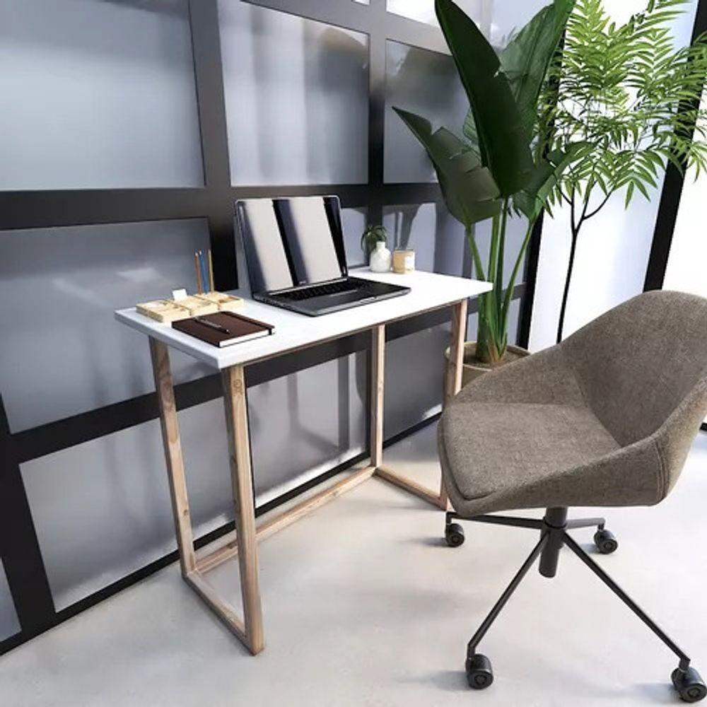 Escrivaninha Home Office Com Bancada De Trabalho Moderno Cor Preto - 3