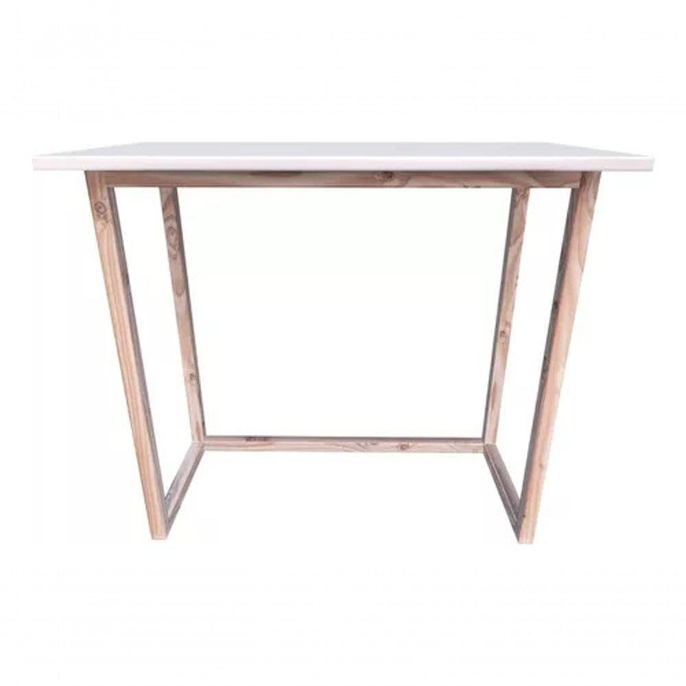 Mesa Escrivaninha De Madeira Mobiliário Escritório Rustico Cor Preto - 5