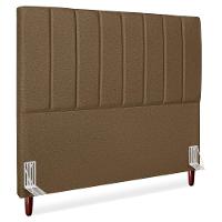 Cabeceira Queen 160 Cm Com Frame Carla Linho Marrom Artte Marrom - 1