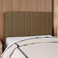 Cabeceira Queen 160 Cm Com Frame Carla Linho Marrom Artte Marrom - 2