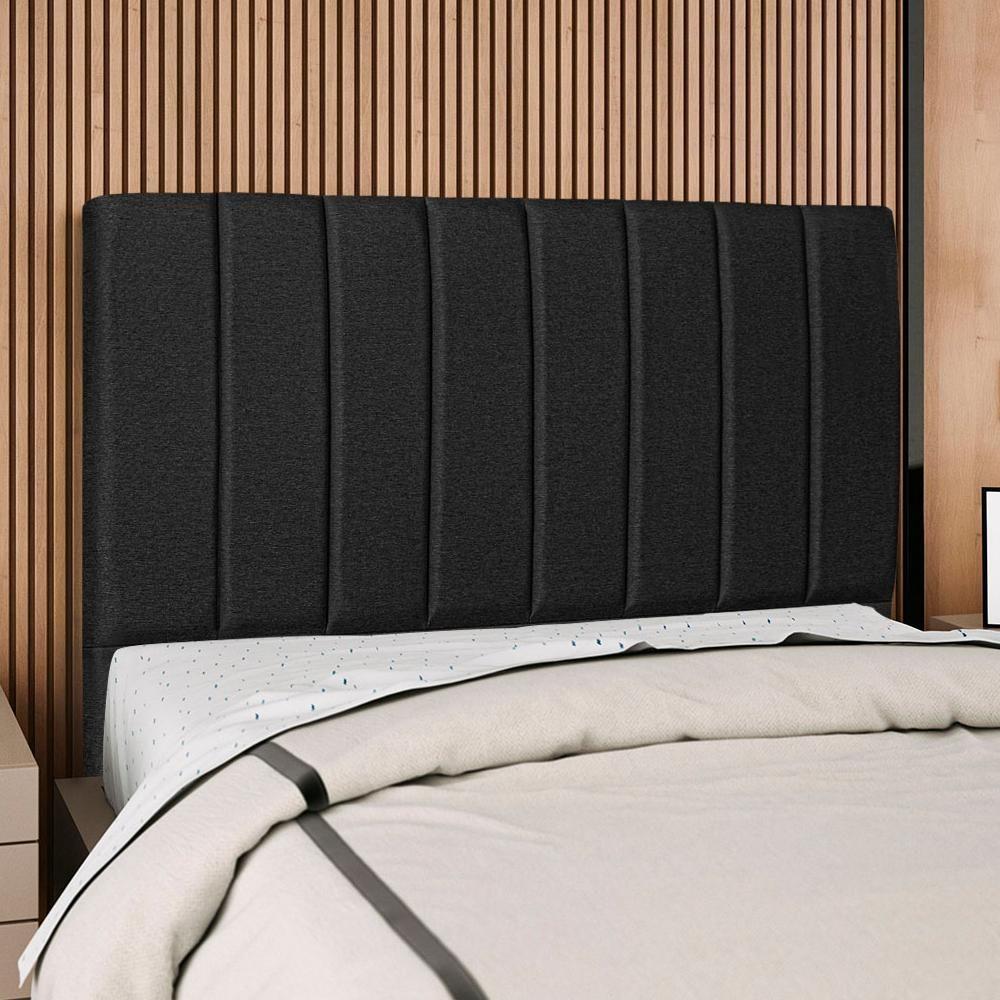 Cabeceira Queen 160 Cm Com Frame Carla Linho Preto Artte Preto - 2