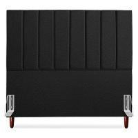 Cabeceira Queen 160 Cm Com Frame Carla Linho Preto Artte Preto - 5