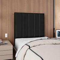 Cabeceira Solteiro 100 Cm Com Frame Carla Corino Preto Artte Preto - 2