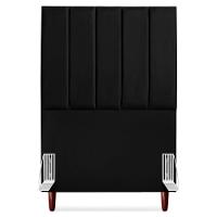 Cabeceira Solteiro 100 Cm Com Frame Carla Corino Preto Artte Preto - 5