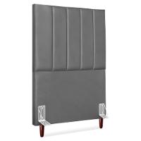 Cabeceira Solteiro 100 Cm Com Frame Carla Corino Cinza Artte Cinza - 1