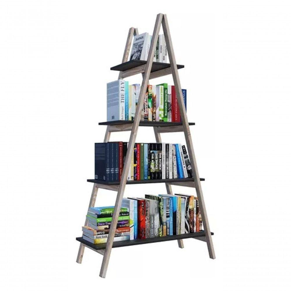 Estante Escada Paisagismo Interiores Mdp Preta Terraço Verde - 2