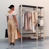 Estante Organizadora De Objetos Hall Entrada Com Prateleira Mdp Preta - 1