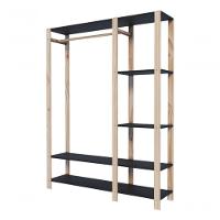 Estante Organizadora De Objetos Hall Entrada Com Prateleira Mdp Preta - 2