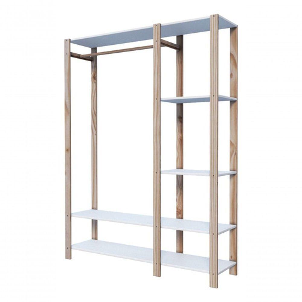 Estante Cantinho Da Leitura Em Mdp Branca Livreiro Moderno E Elegante - 3