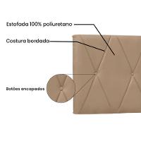 Painel Cama Queen Serena Spz 160cm Suede - Adj Decor Cor Bege-1100