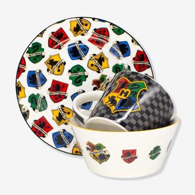 Kit Refeição Cerâmica Bowl, Caneca E Prato Harry Potter