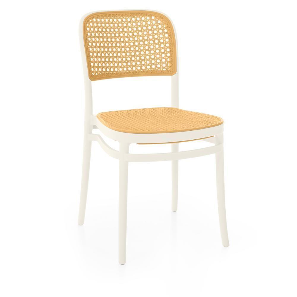 Conjunto Mesa De Jantar Redonda Imperial 70cm Preta Com 4 Cadeiras Roma - Branco - 4