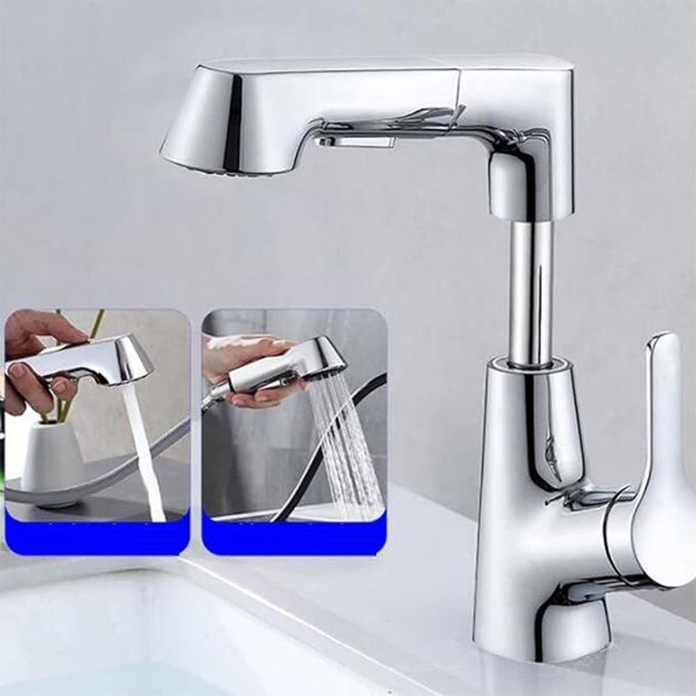 Torneira Extensivel Gourmet Cozinha Banheiro Pia Mesa Bancada Ducha Dois Jatos Articulada Moderno Sofisticado Luxo - 7