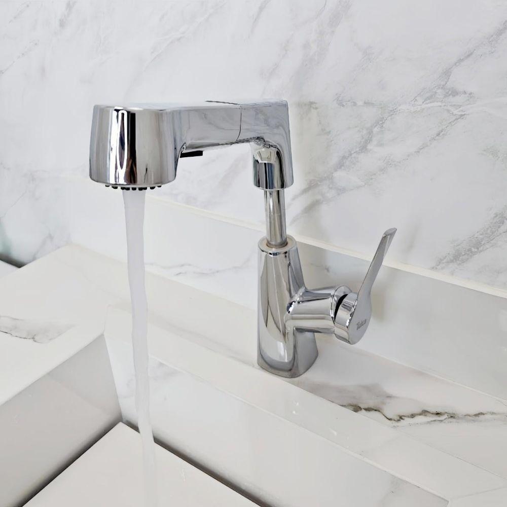 Torneira Extensivel Gourmet Cozinha Banheiro Pia Mesa Bancada Ducha Dois Jatos Articulada Moderno Sofisticado Luxo - 9