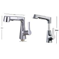 Torneira Extensivel Gourmet Cozinha Banheiro Pia Mesa Bancada Ducha Dois Jatos Articulada Moderno Sofisticado Luxo - 6