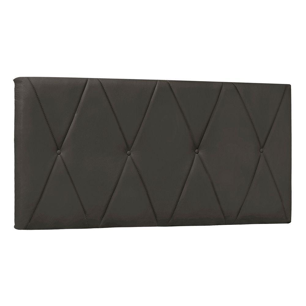 Painel Cama Casal Serena Spz 140cm Suede - Adj Decor Cor Cinza-1104 - 1