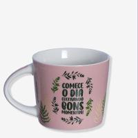 Kit Refeição Cerâmica Bowl, Caneca E Prato Jardim