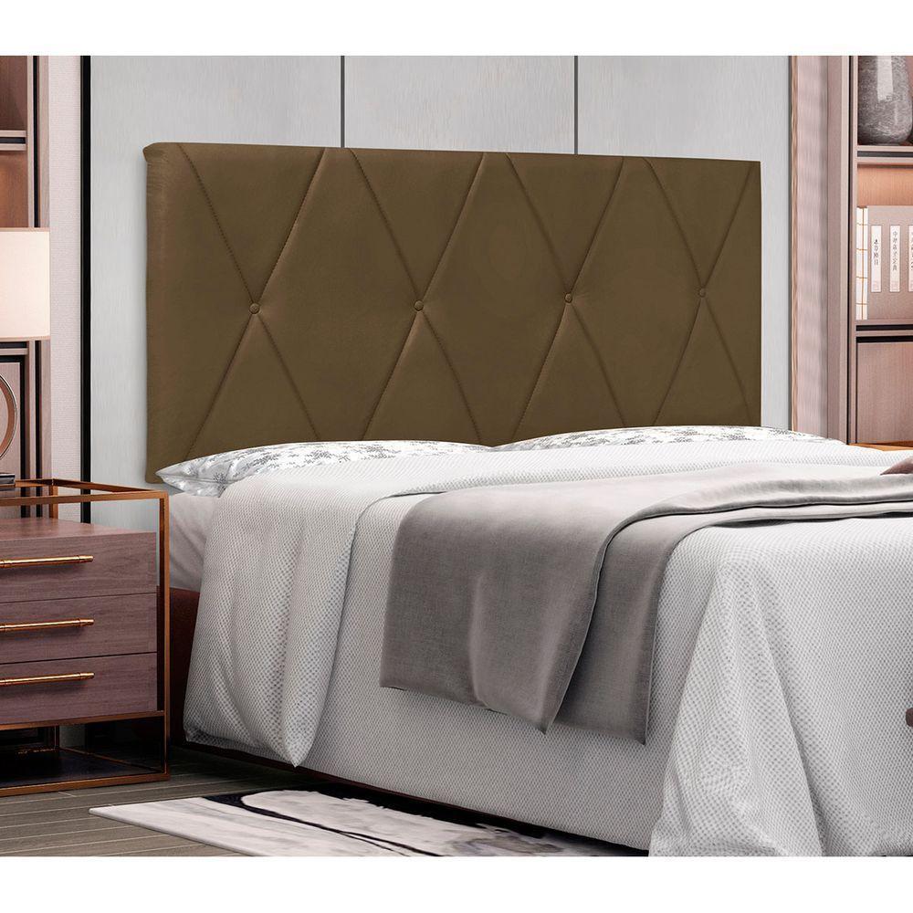 Painel Cama Queen Serena Spz 160cm Suede - Adj Decor Cor Caramelo-1101 - 2