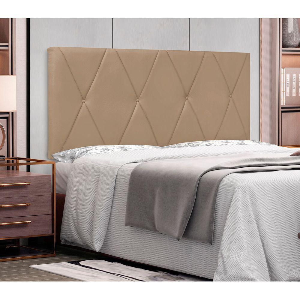 Painel Cama King Serena Spz 195cm Suede - Adj Decor Cor Bege-1100 - 2