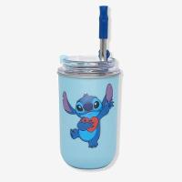 Copo Neo Térmico Tampa Canudo 300ml Stitch Namorados - 1