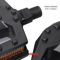 Par Pedal Nylon Plataforma Bike Rosca Grossa 9-16 Com Refletor