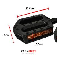 Par Pedal Nylon Plataforma Bike Rosca Grossa 9-16 Com Refletor - 7