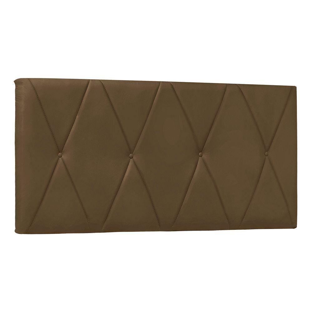 Painel Cama King Serena Spz 195cm Suede - Adj Decor Cor Caramelo-1101 - 1