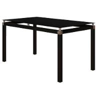 Conjunto Mesa De Jantar Com 6 Cadeiras 258 Malva Tampo Vidro 140cm Sf Preto Assento Grafiato - Combo Stock - 3