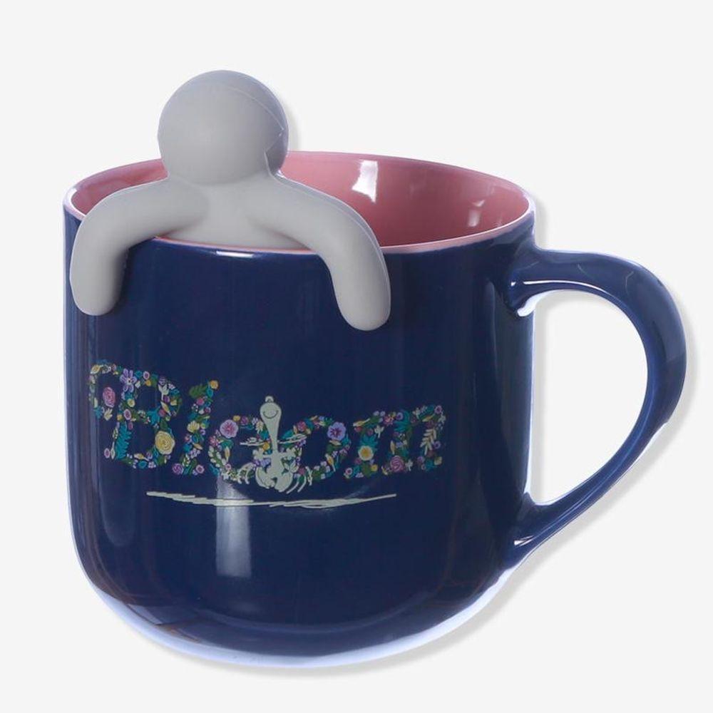 Caneca Chá Cerâmica Com Infusor 350ml Snoopy - 2