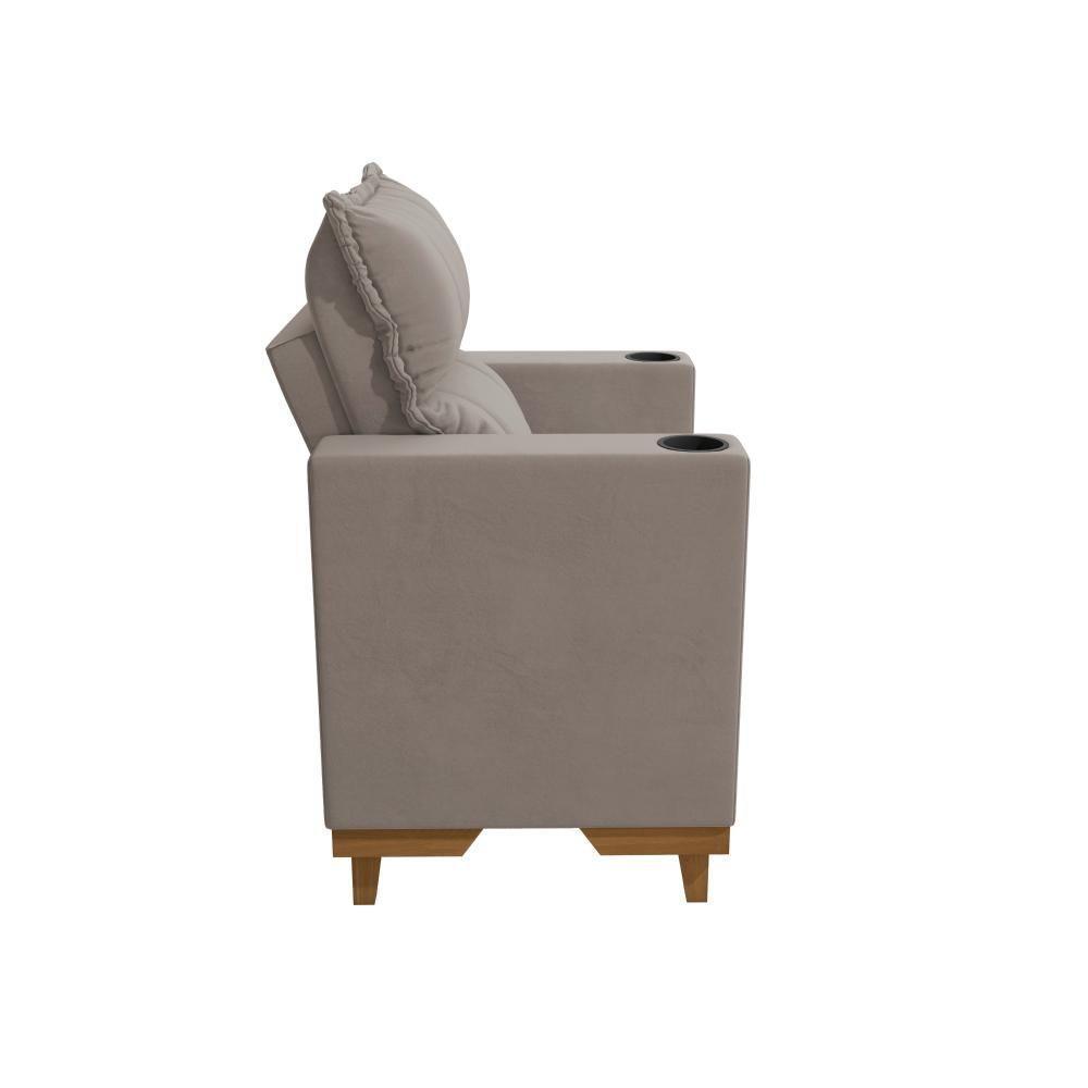 Poltrona Reclinável Kappesberg Florenza Veludo Cinza - 8