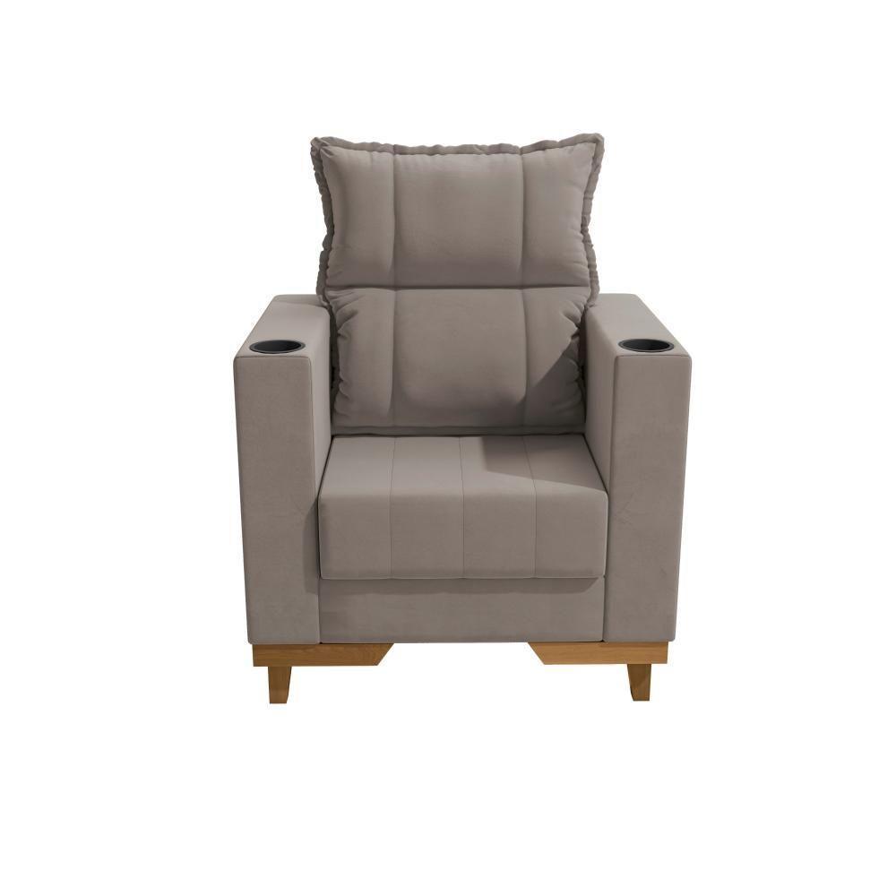 Poltrona Reclinável Kappesberg Florenza Veludo Cinza - 10